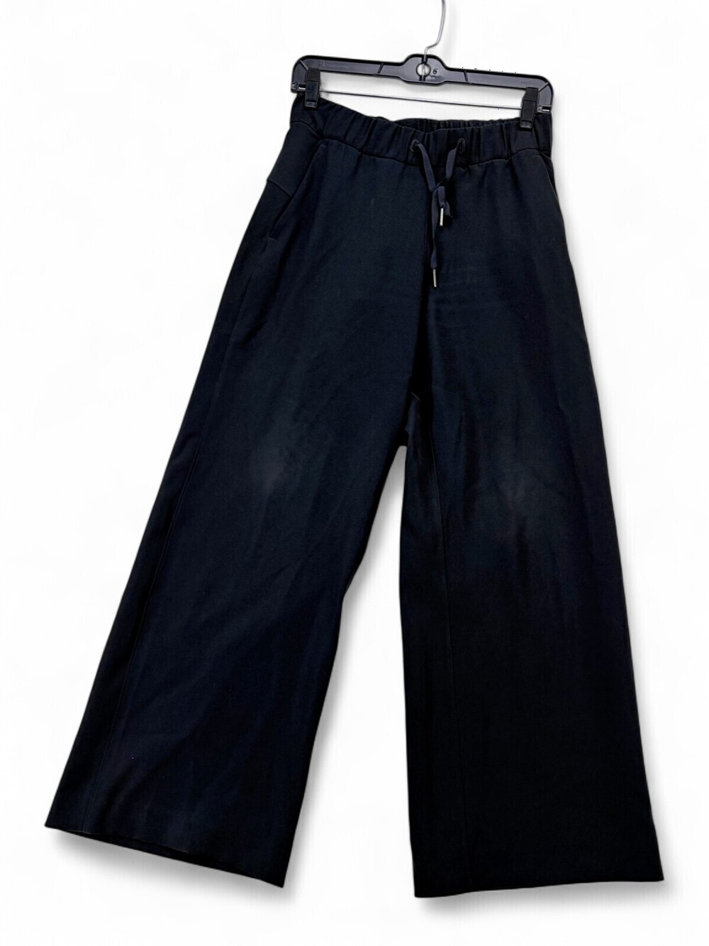 Lululemon Wide Leg Joggers Drawstring Waist Sz 4 Black